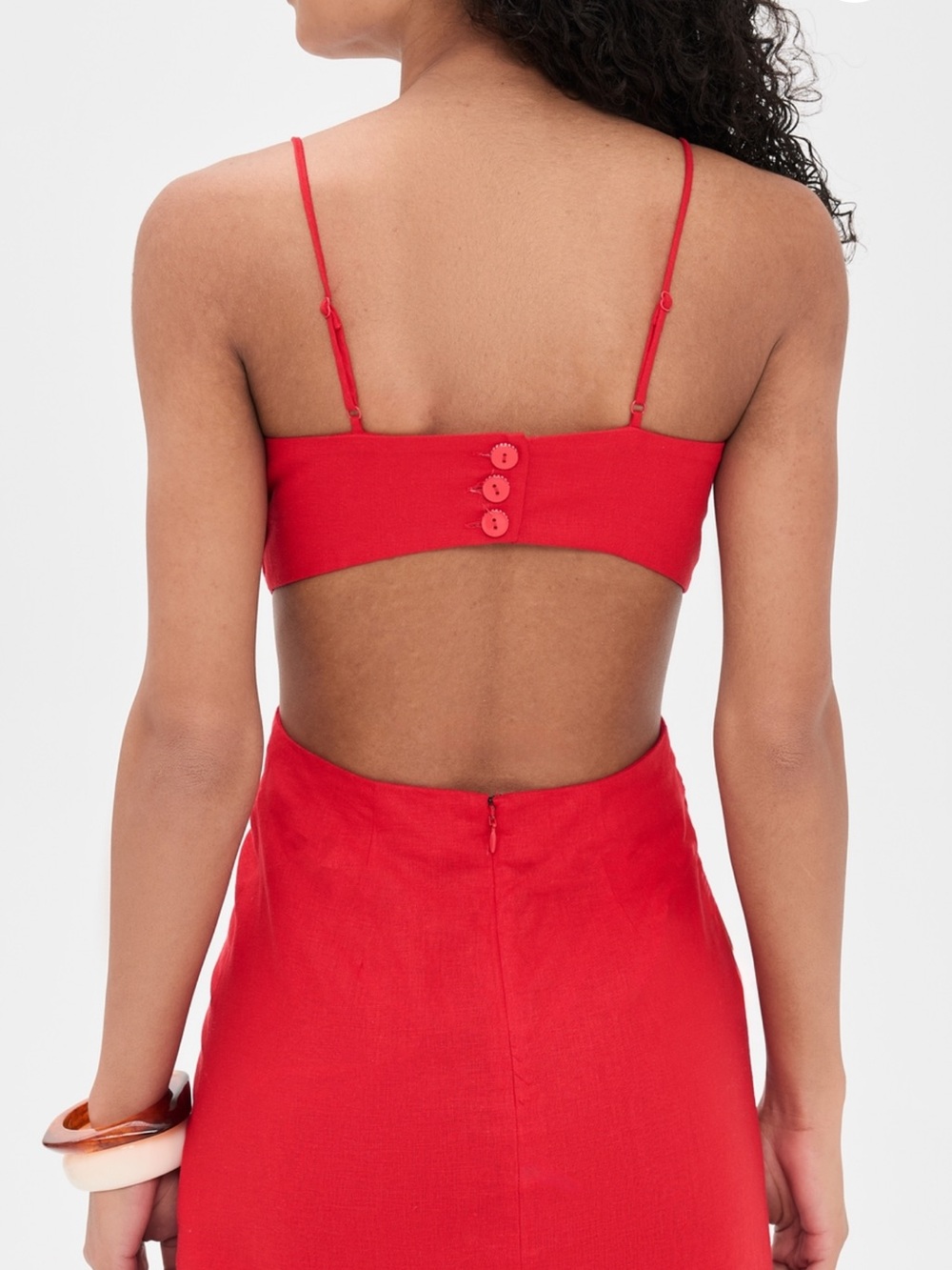 FARM Rio Red Backless Floral-Petal Mini Dress - Picture 9 of 9